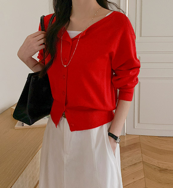 Spring Boat Neck Cardigan