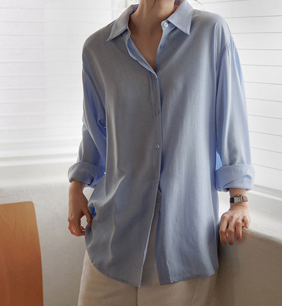 Flowy Loose-fit Tencel Shirt