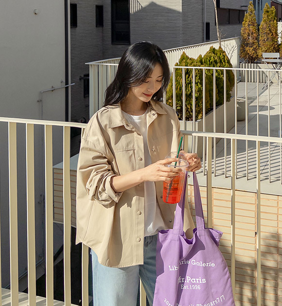 New Spring Snap Button Shirt Outerwear