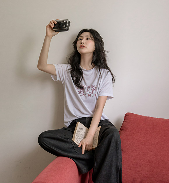 Awesome Lettering Short-sleeve T-shirt