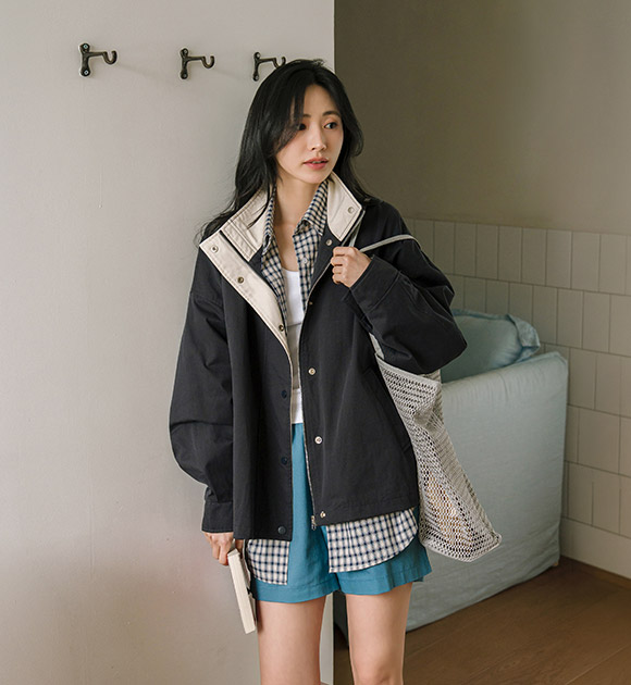 Lumi Color-block High-neck Jumper