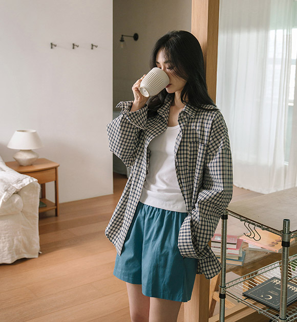 Easy Check Oversized Shirt