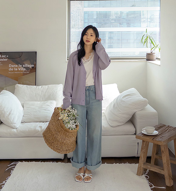 Spring Basic Relaxed Cardigan