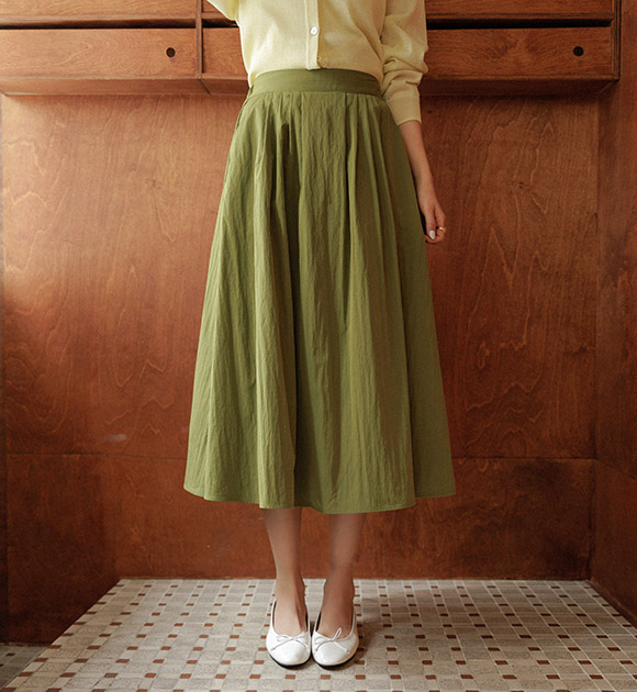 Raini Back-banding Pintuck Skirt
