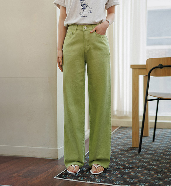 5-Color Easy-fit Wide Spandex Pants