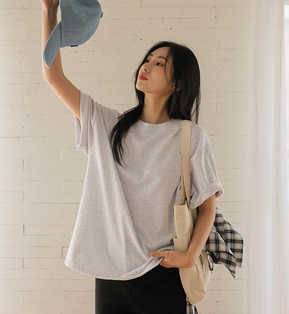 Nature-inspired double-faced Loose-fit Short-sleeve T-shirt