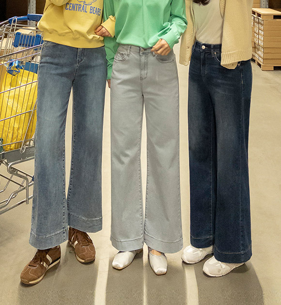 Honeyspan Airfit Hidden Banding Wide Jeans