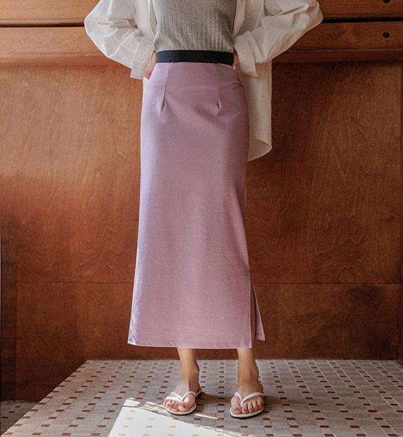 Roku Color Cotton Banding Skirt