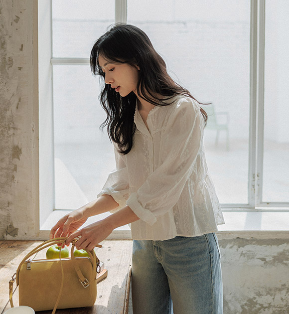 Floral Embroidered Peplum Blouse