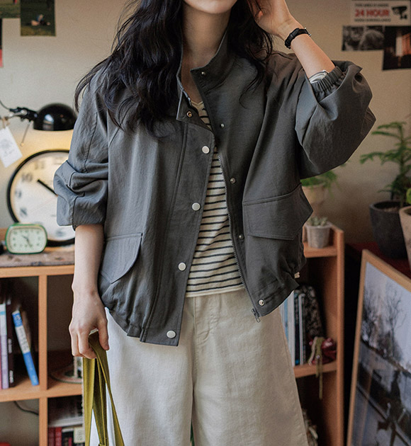 Lightweight Single-layer Drawstring Jumper