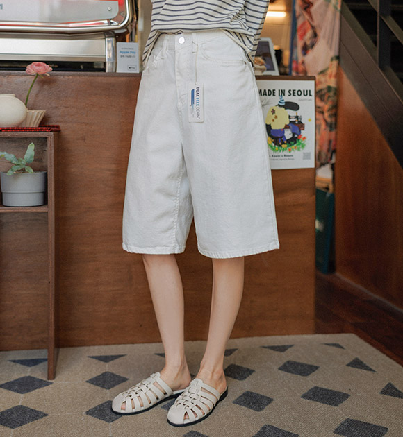 Ivory&Indigo Stretch Bermuda Denim