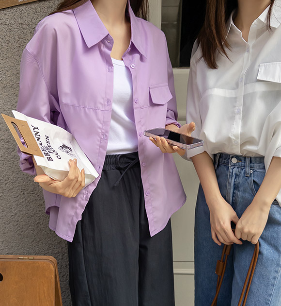 Ridge Pocket Panel Loose-fit Shirt