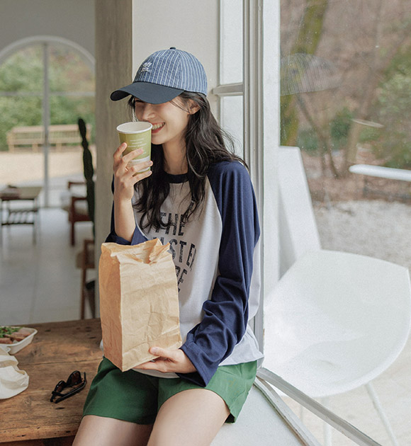 Ugly Embroidery Stripe Ball Cap
