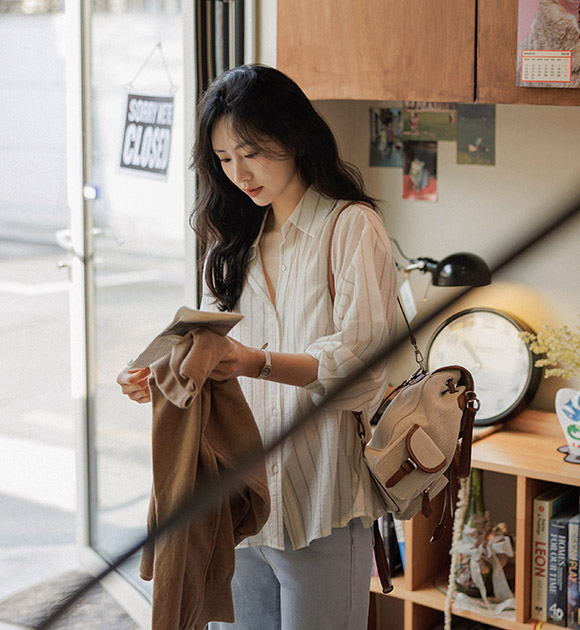 Airy Cool Tencel Stripe Shirt