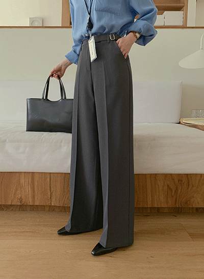 Side Buckle Wide Slacks