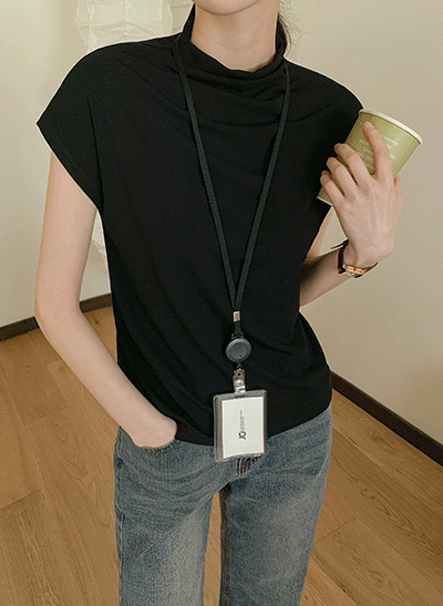 Bella Half-Neck Cap-Sleeve T-Shirt