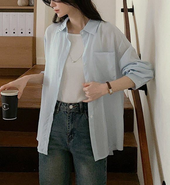 Lyocell Over-pocket Shirt