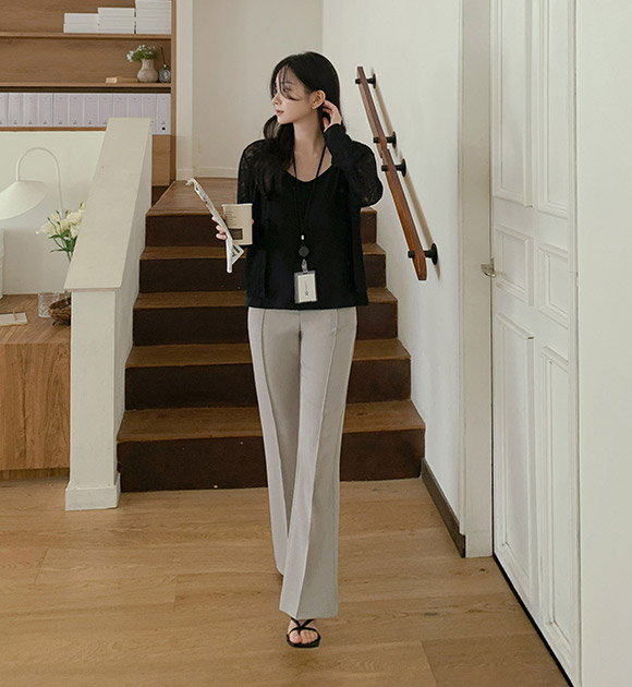 Flow Creased Bootcut Slacks