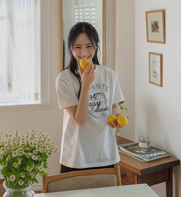 Deia Flower Print Short-Sleeve T-Shirt