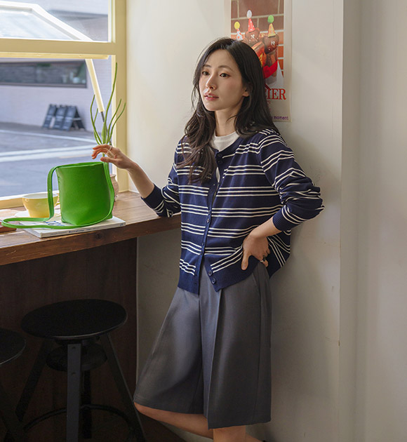 Royce Cool Touch Striped Cardigan