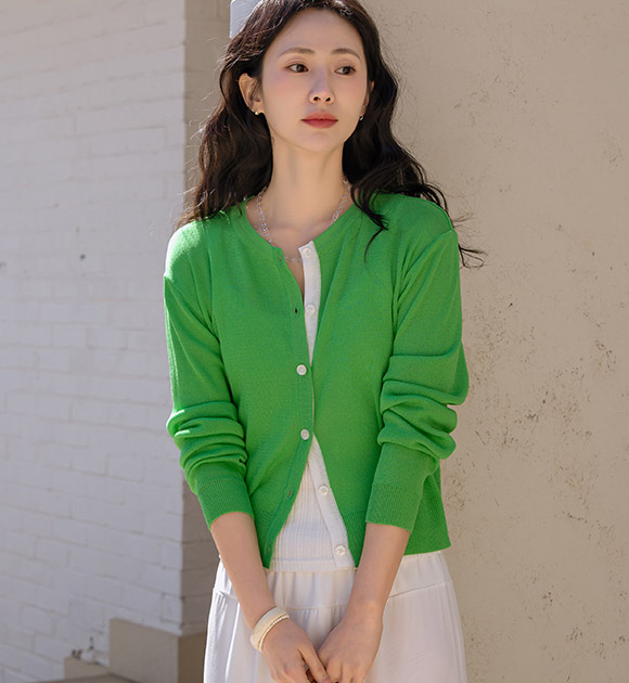 Summer’s Cool Rayon Color-block Cardigan