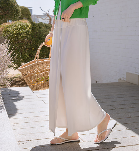 [JUST BETTER] Airy Easy Wrap Skirt Pants