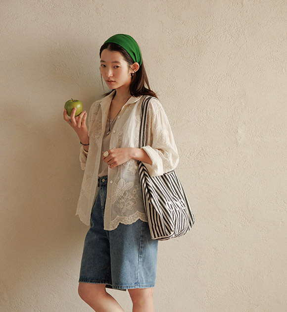 Nature Summer Embroidered Shirt