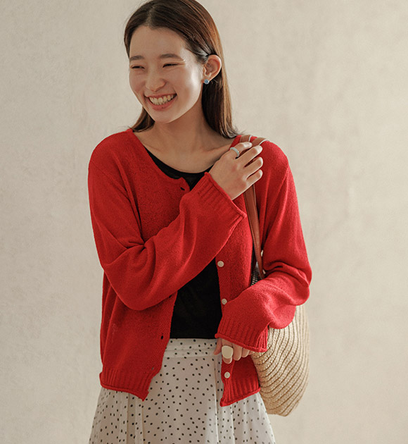 Fiona Rolling Boucle Cardigan