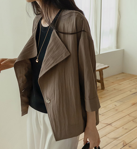 Bamboo Rustling 3/4 Sleeve Jacket