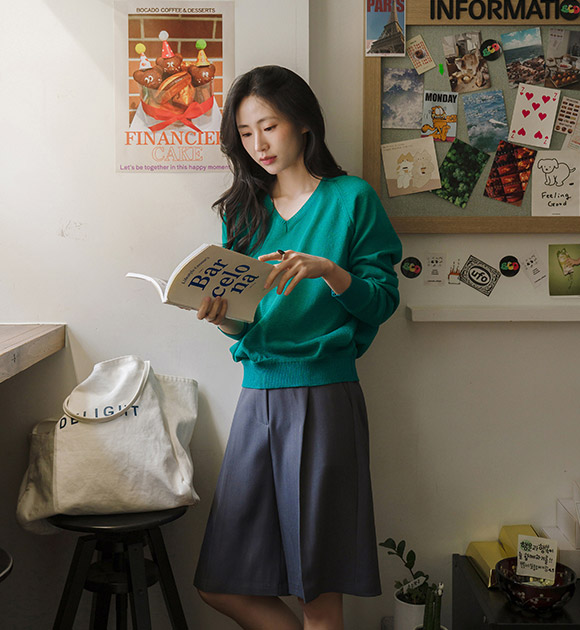 Fomi Linen Loose-fit V-neck Knitwear