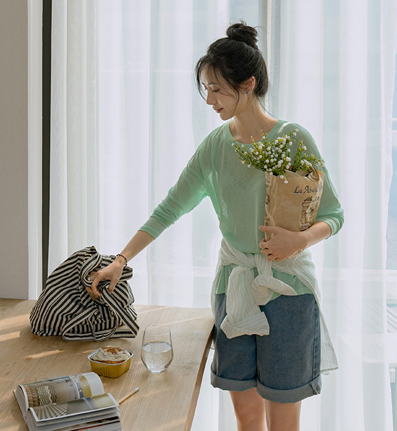 Sun-protection Sheer Spandex Long-sleeve Tee