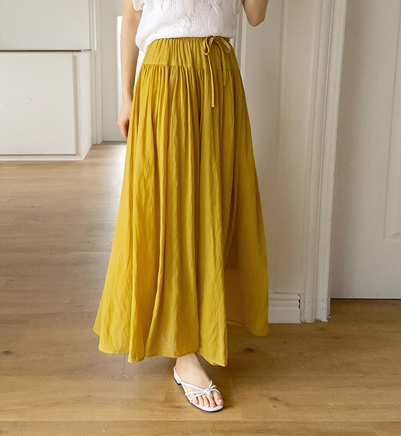 Muel Chiffon Elastic Waistband Skirt