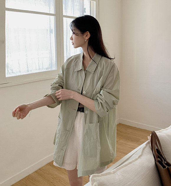 Lightweight Crisp Single-layer Collar Jacket