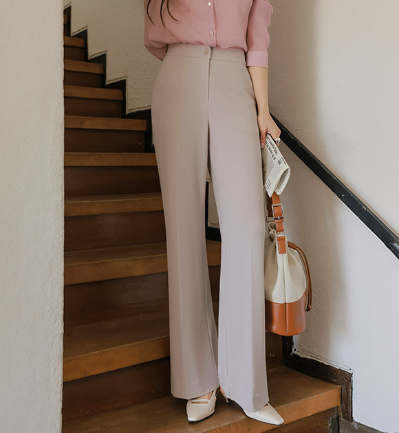 [JUST BETTER] Comfortable, Wrinkle-Free, Loose Bootcut Slacks (short/long)