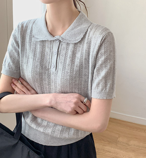 Elive Wave-collar Knitwear