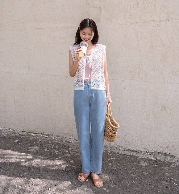 Voice Back Banded Baggy Jeans