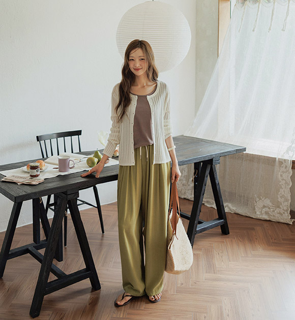 Summer Essential Wide-fit Linen Pants