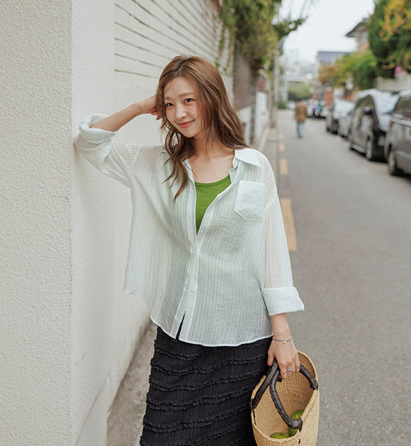 Watercolor Stripe Light Shirt