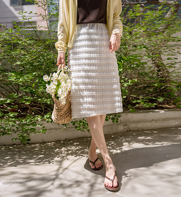 [JUST BETTER] Vanilla Cancan Lace Skirt