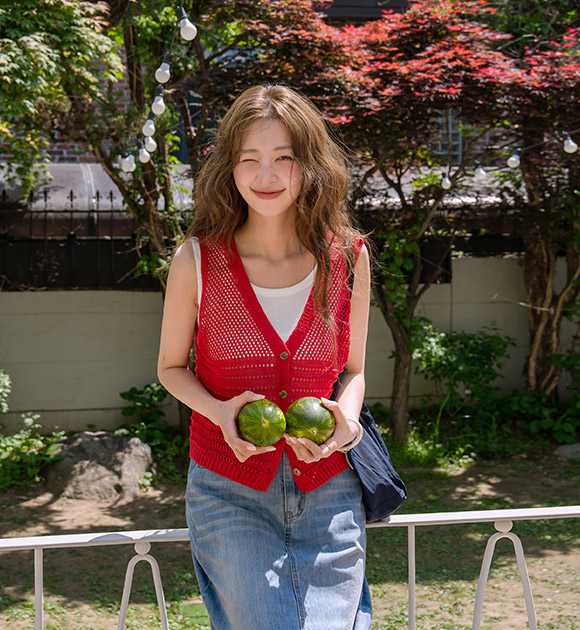 Nutri Open-Knit Knit Vest