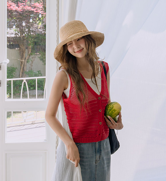 Oba Raffia Ribbon Bucket Hat