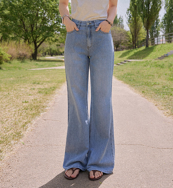 [❄️Cool Fabric/Perfect for Now!] Summer-Ready Cool Lyocell Linen Bootcut Jeans (Short/Basic/Long)