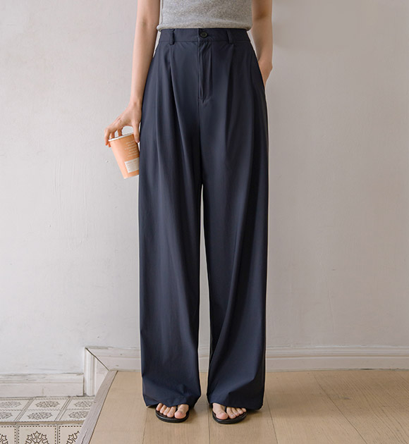 Cooling Stretchy Spandex Wide Slacks (Short/Basic/Long)