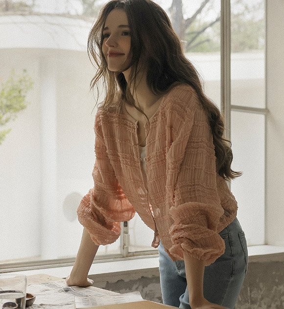 [Best Review Item in Life✨][JUST BETTER] Julia Puff Double-Sided Blouse