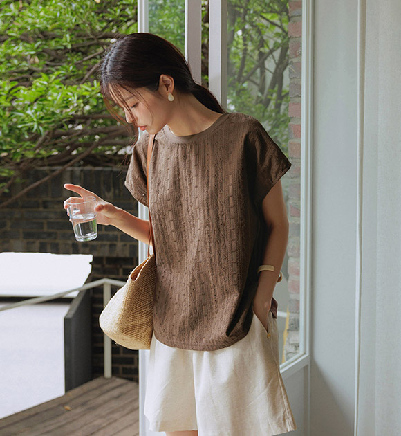 Bris Lace Contrast Modal T-Shirt