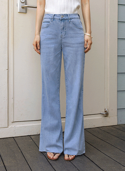 Super Stretch Lyocell Bootcut Jeans (Basic/Long)