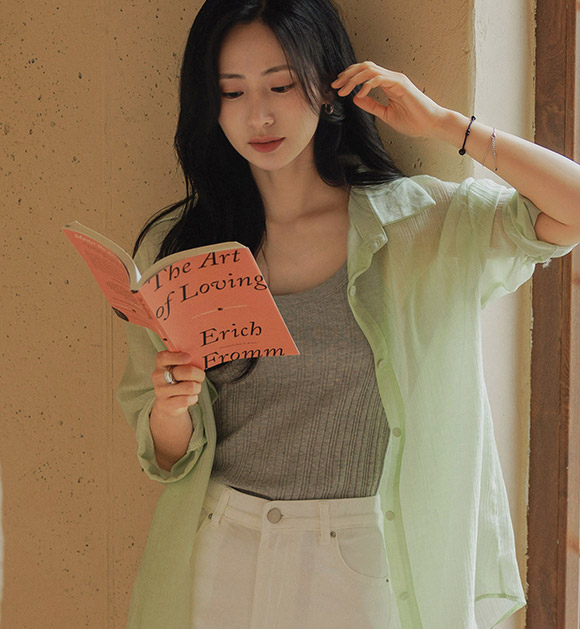 Sheer Summer Wrinkle Cool Shirt