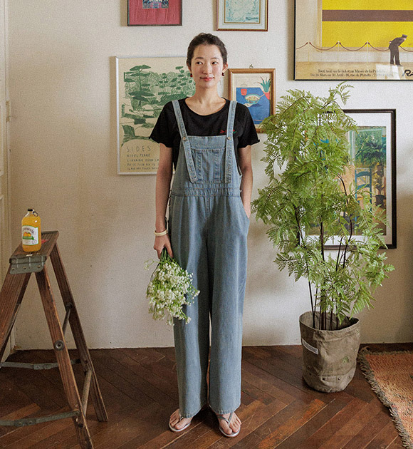 Freely Adjustable 3-Step Strap Overalls