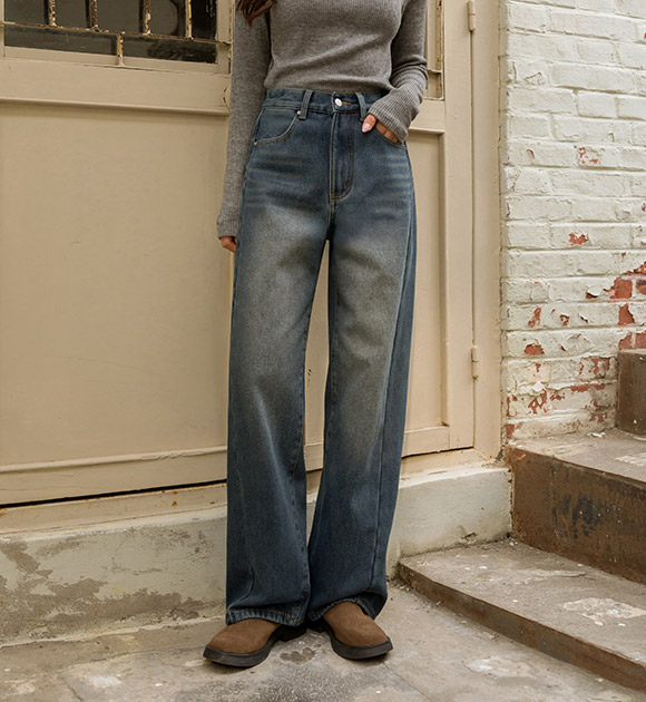 Correction fit bonded fleece wide pants (short/long)