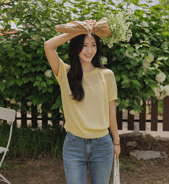 Weekend Simple Raglan Short-Sleeve Knitwear